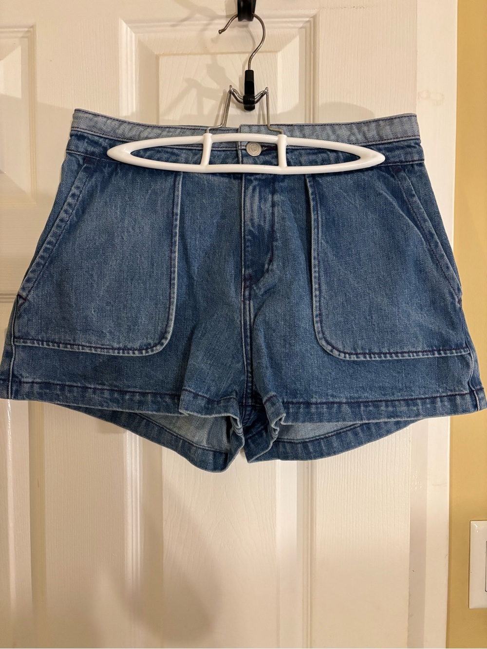 Opening Ceremony High-Rise Women’s Denim Shorts in Medium Blue